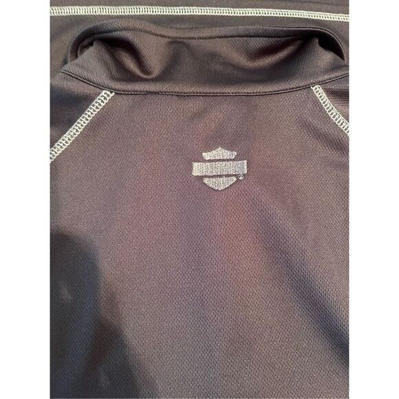 Harley Davidson Polo Shirt Mens Large Black Short Sleeve Motorcycles Lightweight - Picture 4 of 6